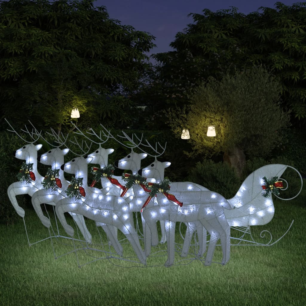 Vidaxl BuitenkerStiering Reindeer in Slee 140 LED -led bel