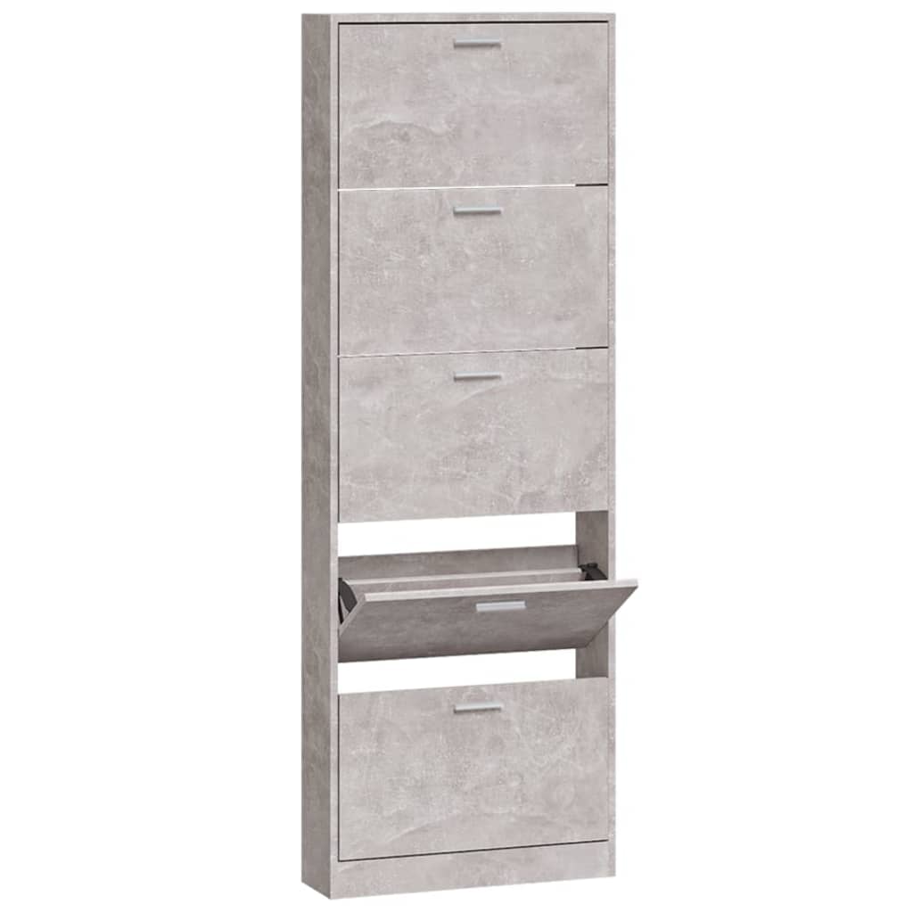 VidaXL shoe cabinet 59x17x169 cm processed wood concrete price