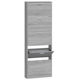 VidaXL shoe cabinet 59x17x169 cm Properted Wood Gray Sonoma Oak color