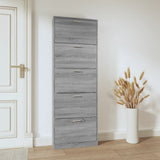 VidaXL shoe cabinet 59x17x169 cm Properted Wood Gray Sonoma Oak color