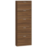 Vidaxl schoenenkast 59x17x169 cm bewerkt hout bruin eikenkleur
