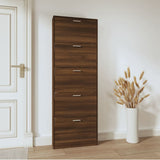 VidaXL shoe cabinet 59x17x169 cm Properted wood brown oak color