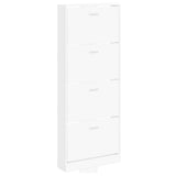 Vidaxl schoenenkast 59x17x150 cm bewerkt hout wit