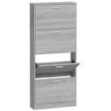 Vidaxl Shoe Cabinet 59x17x150 cm Property Wood Grey Sonoma