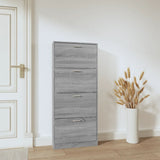 Vidaxl Shoe Cabinet 59x17x150 cm Property Wood Grey Sonoma