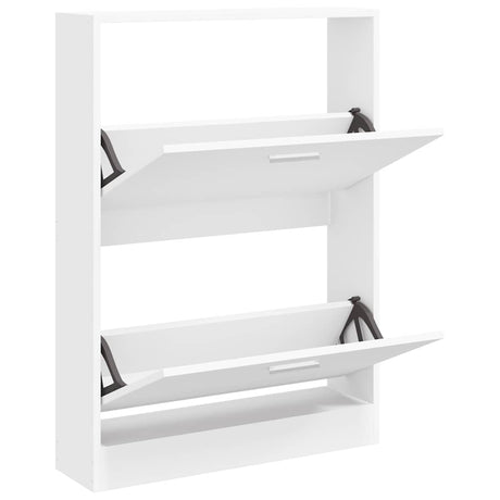 Vidaxl schoenenkast wit 59x17x81 cm bewerkt hout