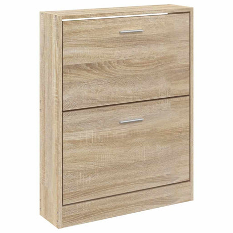 Vidaxl schoenenkast eiken 59x17x81 cm bewerkt hout