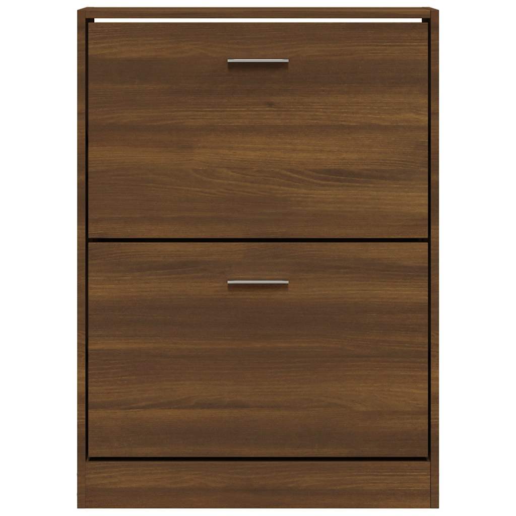 Vidaxl schoenenkast 59x17x81 cm bewerkt hout bruin eikenkleur