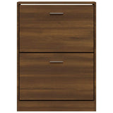 Vidaxl schoenenkast 59x17x81 cm bewerkt hout bruin eikenkleur
