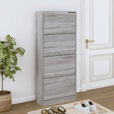 Vidaxl Shoe Cabinet 63x24x147 cm Property Wood Grey Sonoma