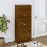 Vidaxl Shoe Cabinet 63X24x147 cm schneiden Holz brong Oakfaarf