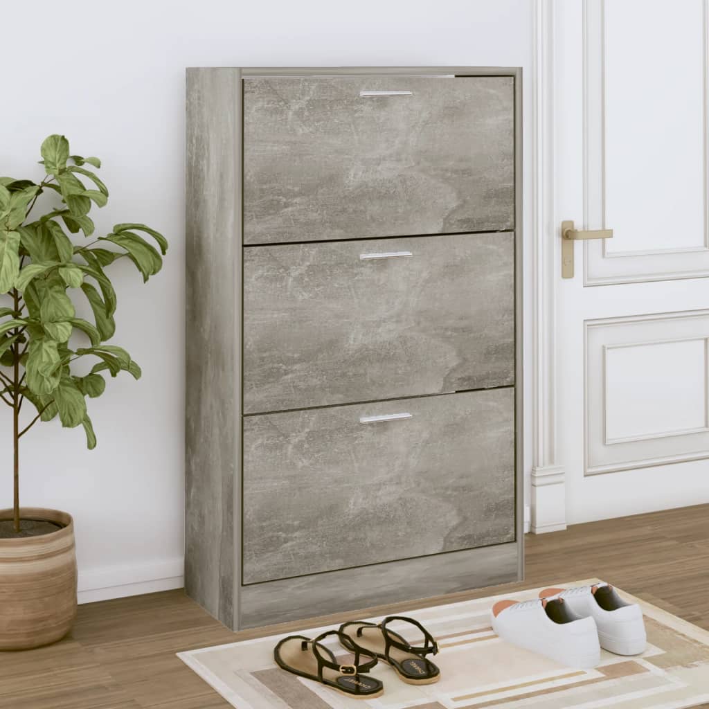 Vidaxl Shoe Cabinet 63x24x103 cm behandlet træbetonpris