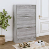 VidaXL Shoe cabinet 63x24x103 cm Properted Wood Gray Sonoma