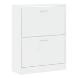 Vidaxl Cabinet da scarpe 63x24x81 cm Bianco lucido in legno trasformato