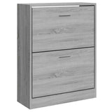 Vidaxl schoenenkast 63x24x81 cm bewerkt hout grijs sonoma