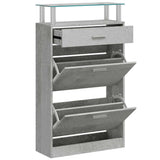 Vidaxl schoenenkast 63x24x104 cm bewerkt hout betongrijs