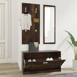Vidaxl schoenenkastset 3-in-1 bewerkt hout sonoma eikenkleurig