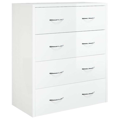 Vidaxl dressoir met 4 lades 60x30,5x71 cm hoogglans wit