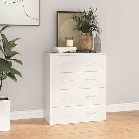 Vidaxl dressoir met 4 lades 60x30,5x71 cm hoogglans wit