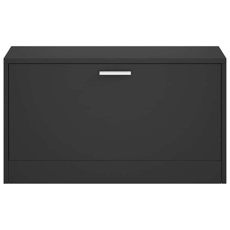 Vidaxl schoenenbank zwart 80x24x45 cm bewerkt hout