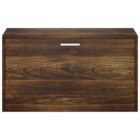 Vidaxl schoenenbank 80x24x45 cm bewerkt hout gerookt eiken