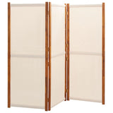 Vidaxl kamerscherm met 3 panelen 210x180 cm crèmewit