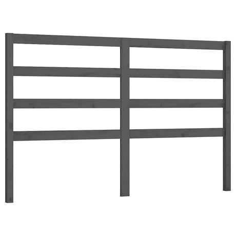 Vidaxl hoofdbord 166x4x100 cm massief grenenhout grijs