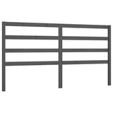Vidaxl hoofdbord 206x4x100 cm massief grenenhout grijs