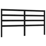 Vidaxl hoofdbord 206x4x100 cm massief grenenhout zwart