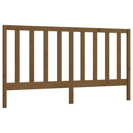Vidaxl hoofdbord 206x4x100 cm massief grenenhout honingbruin