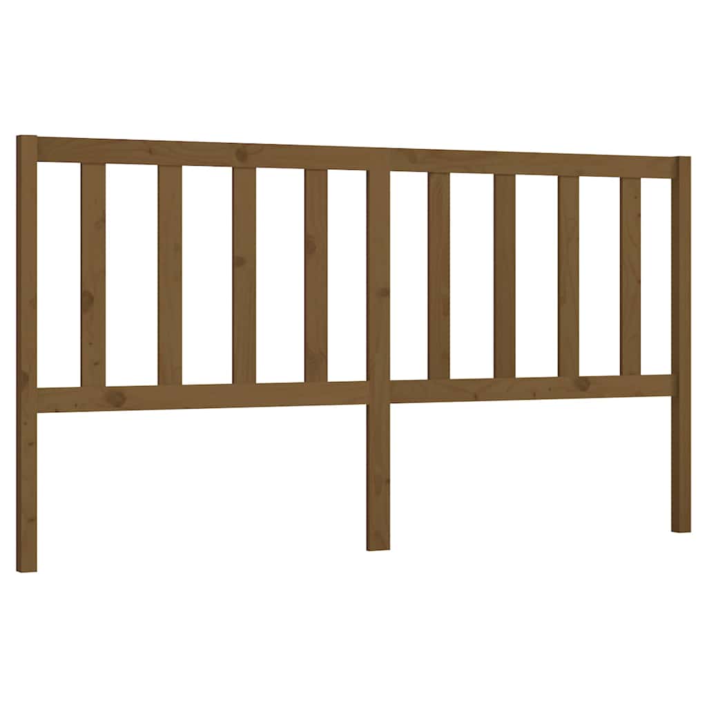 Vidaxl hoofdbord 206x4x100 cm massief grenenhout honingbruin