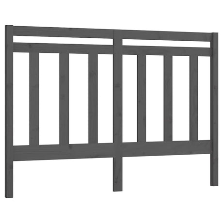 Vidaxl hoofdbord 126x4x100 cm massief grenenhout grijs