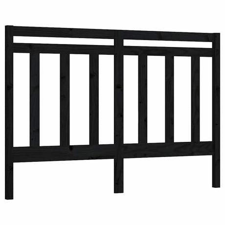 Vidaxl hoofdbord 146x4x100 cm massief grenenhout zwart