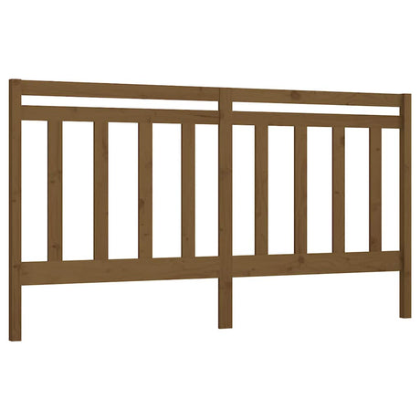 Vidaxl hoofdbord 206x4x100 cm massief grenenhout honingbruin
