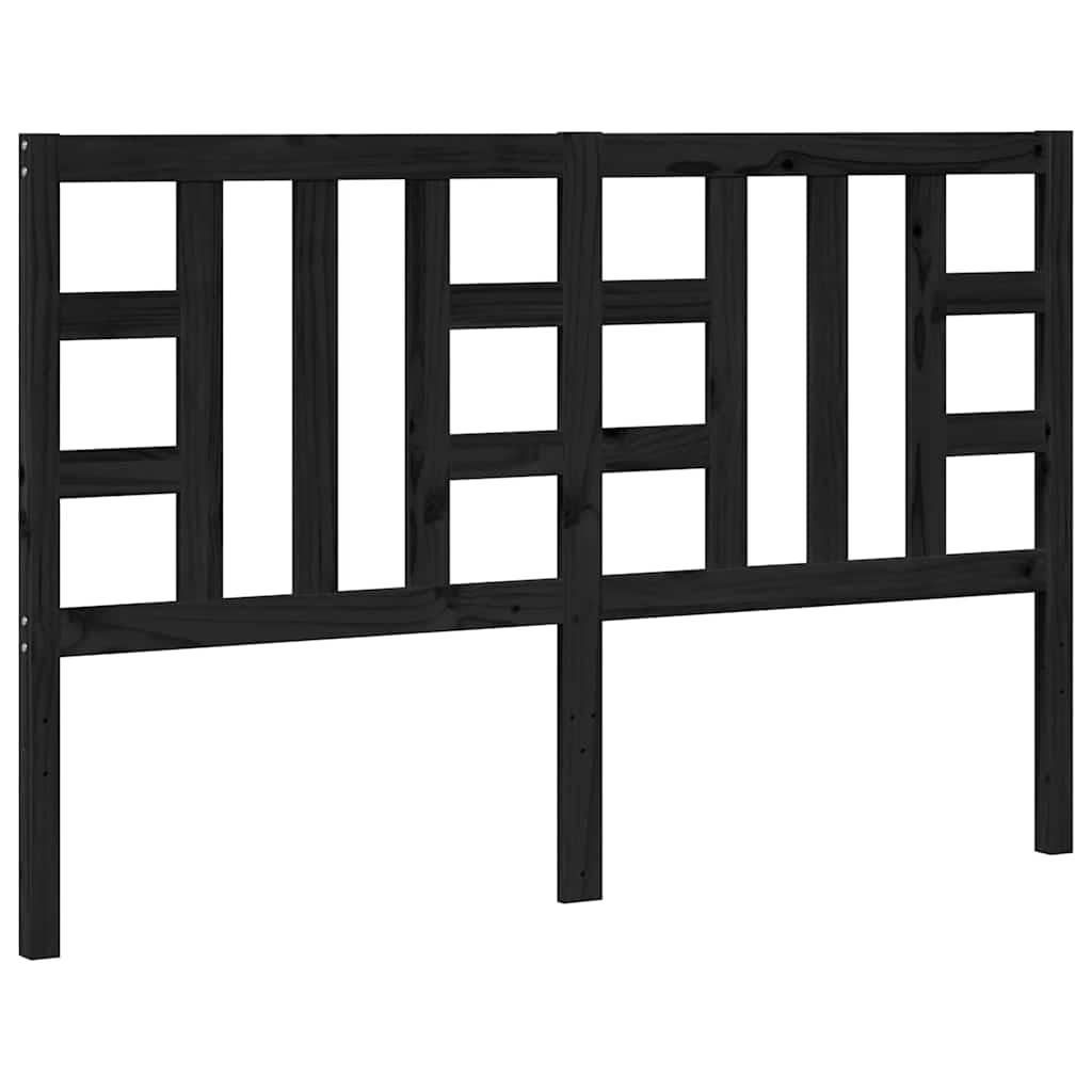 Vidaxl hoofdbord 166x4x100 cm massief grenenhout zwart