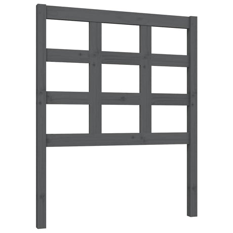Vidaxl hoofdbord 80,5x4x100 cm massief grenenhout grijs
