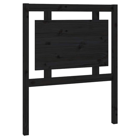 Vidaxl hoofdbord 80,5x4x100 cm massief grenenhout zwart