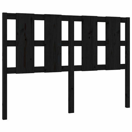 Vidaxl hoofdbord 125,5x4x100 cm massief grenenhout zwart