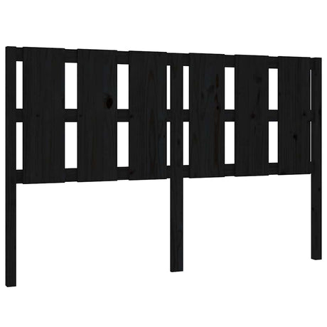 Vidaxl hoofdbord 155,5x4x100 cm massief grenenhout zwart
