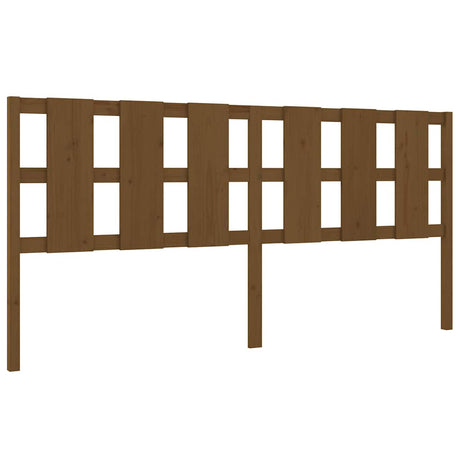 Vidaxl hoofdbord 205,5x4x100 cm massief grenenhout honingbruin