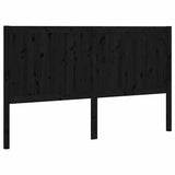 Vidaxl hoofdbord 205,5x4x100 cm massief grenenhout zwart