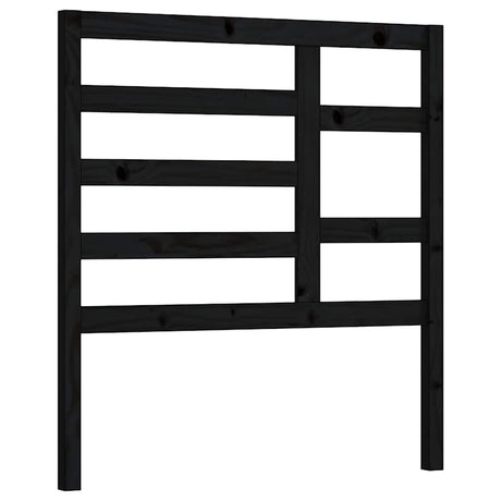 Vidaxl hoofdbord 106x4x104 cm massief grenenhout zwart