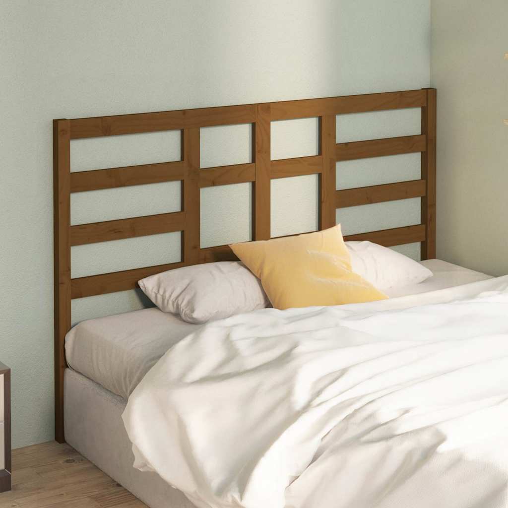 Vidaxl hoofdbord 146x4x104 cm massief grenenhout honingbruin
