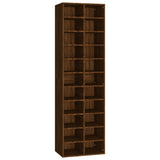 Vidaxl Shoe Cabinet 54x34x183 cm skåret træbrun eg farve