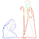 Vidaxl kerstfiguren jozef en maria met 264 led's 40x55 en 38x100 cm