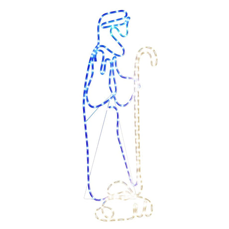 Vidaxl kerstfiguren herder en lam met 168 led's 102,5x35 cm