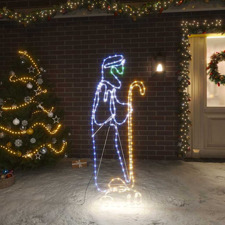 Vidaxl kerstfiguren herder en lam met 168 led's 102,5x35 cm