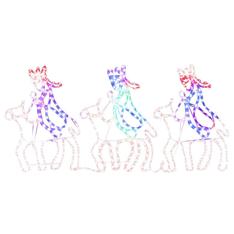 Vidaxl kerstfiguren drie wijzen met 504 led's 70x50 cm