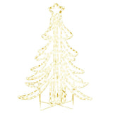 Vidaxl kerstfiguur kerstboom met warmwitte led's 87x87x93 cm