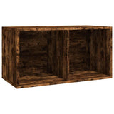Vidaxl opbergbox voor lp's 71x34x36 cm bewerkt hout gerookt eikenkleur